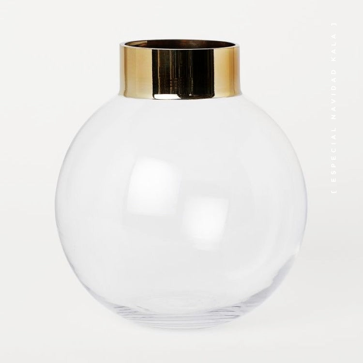 JARRON REDONDO CON DORADO