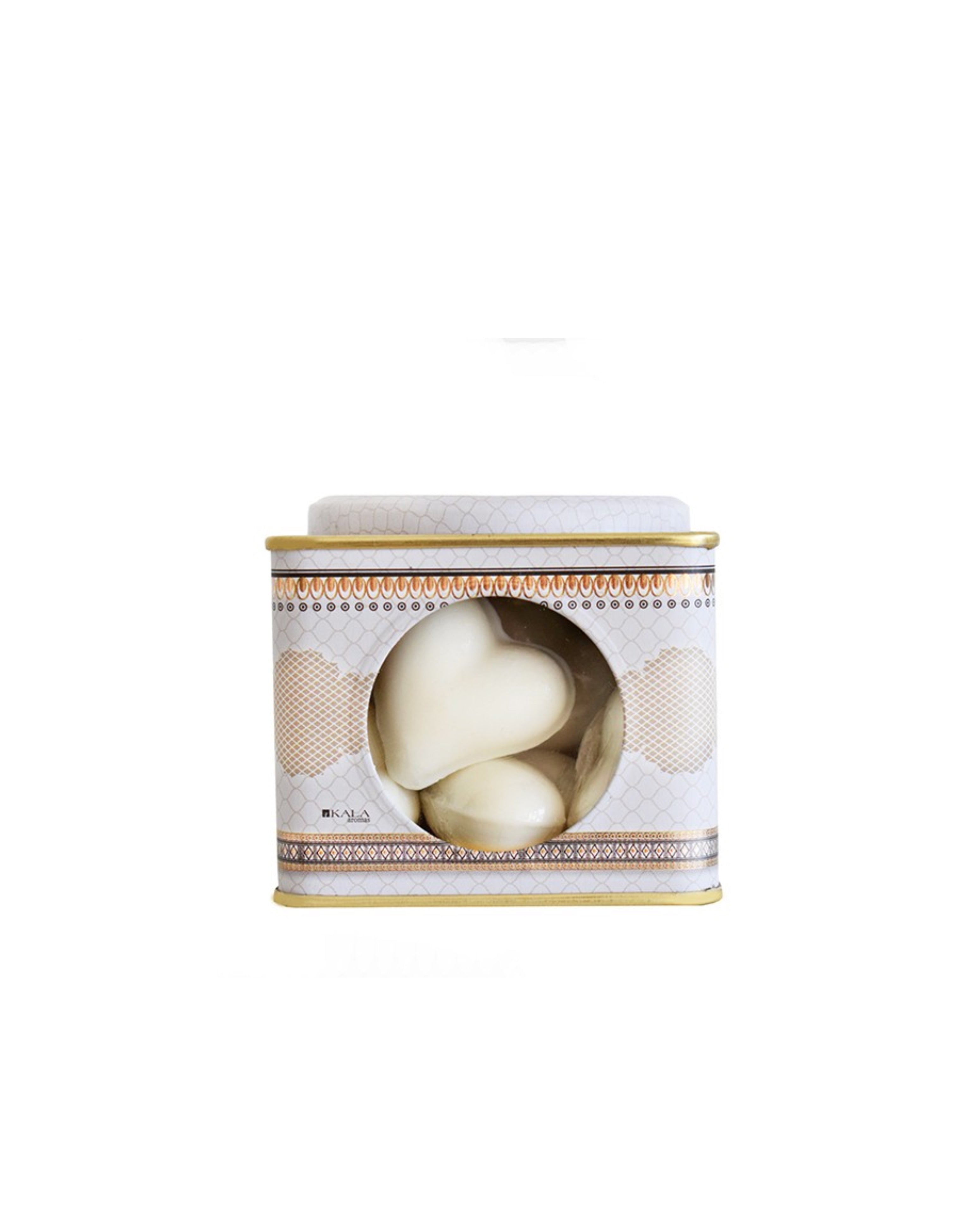 LATA HONEY BRISTO CON 10 JABONES CORAZON