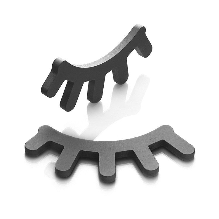 PESTAÑAS CON AUTOADHESIVO PARA PARED NEGRAS X 2