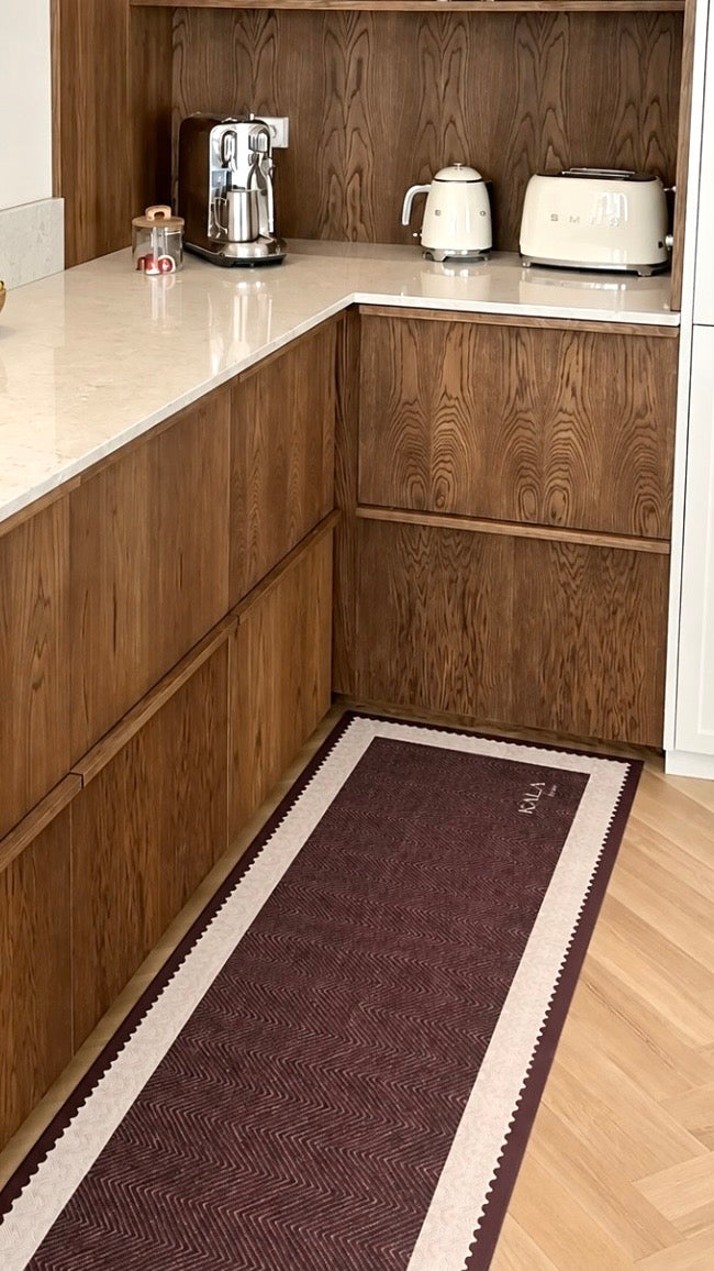 ALFOMBRA SIMIL YUTE BURGUNDY