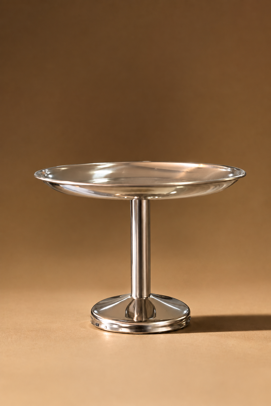 BANDEJA ACERO INOX CON PIE