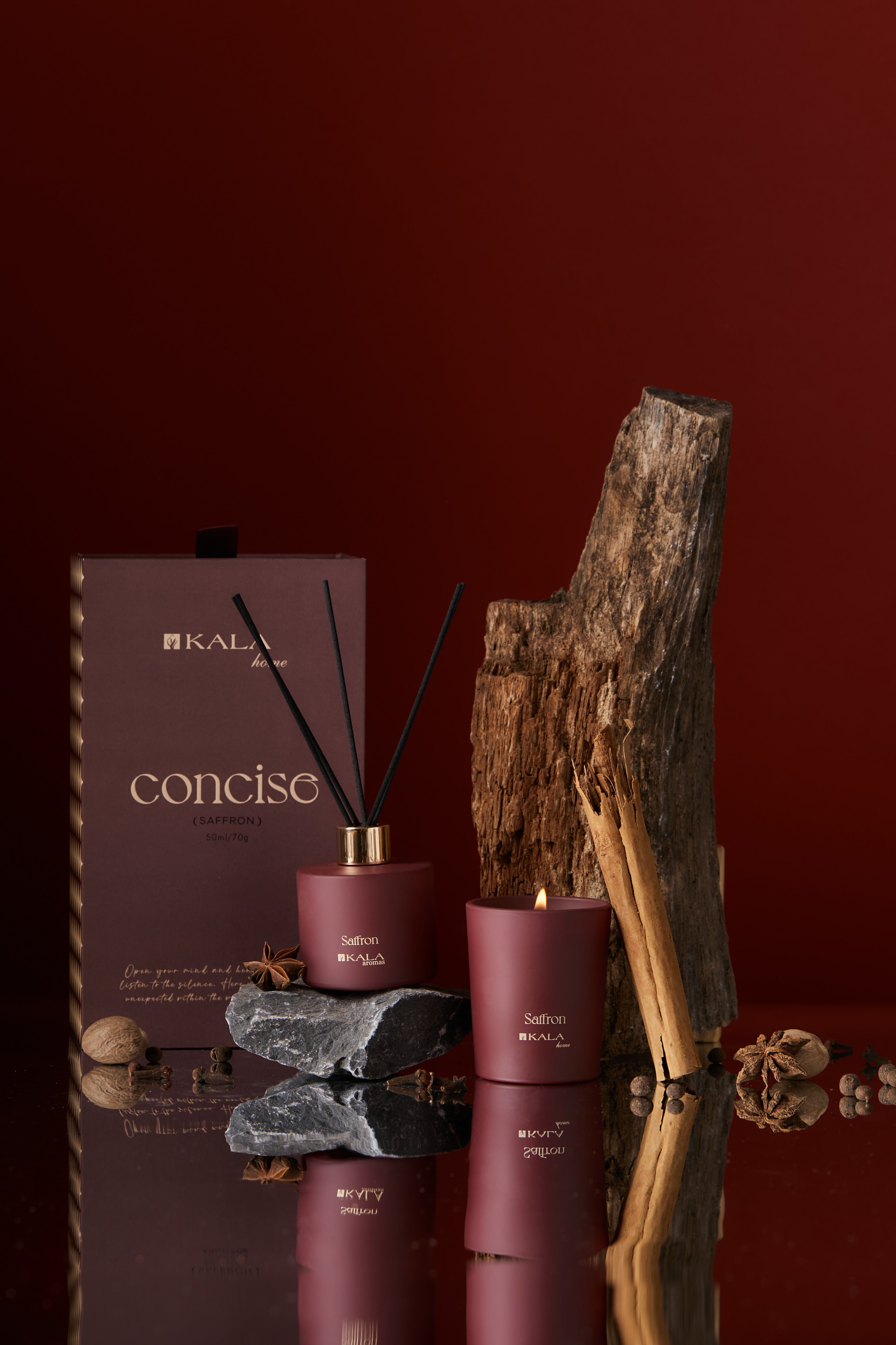 SET SAFFRON CON VELA Y DIFUSOR