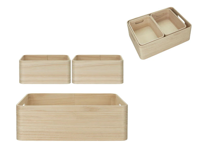 ORGANIZADORES MADERA SET X 3