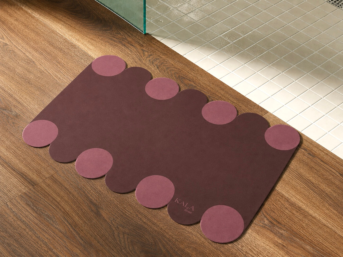 ALFOMBRA DE BAÑO ELOISE BURGUNDY