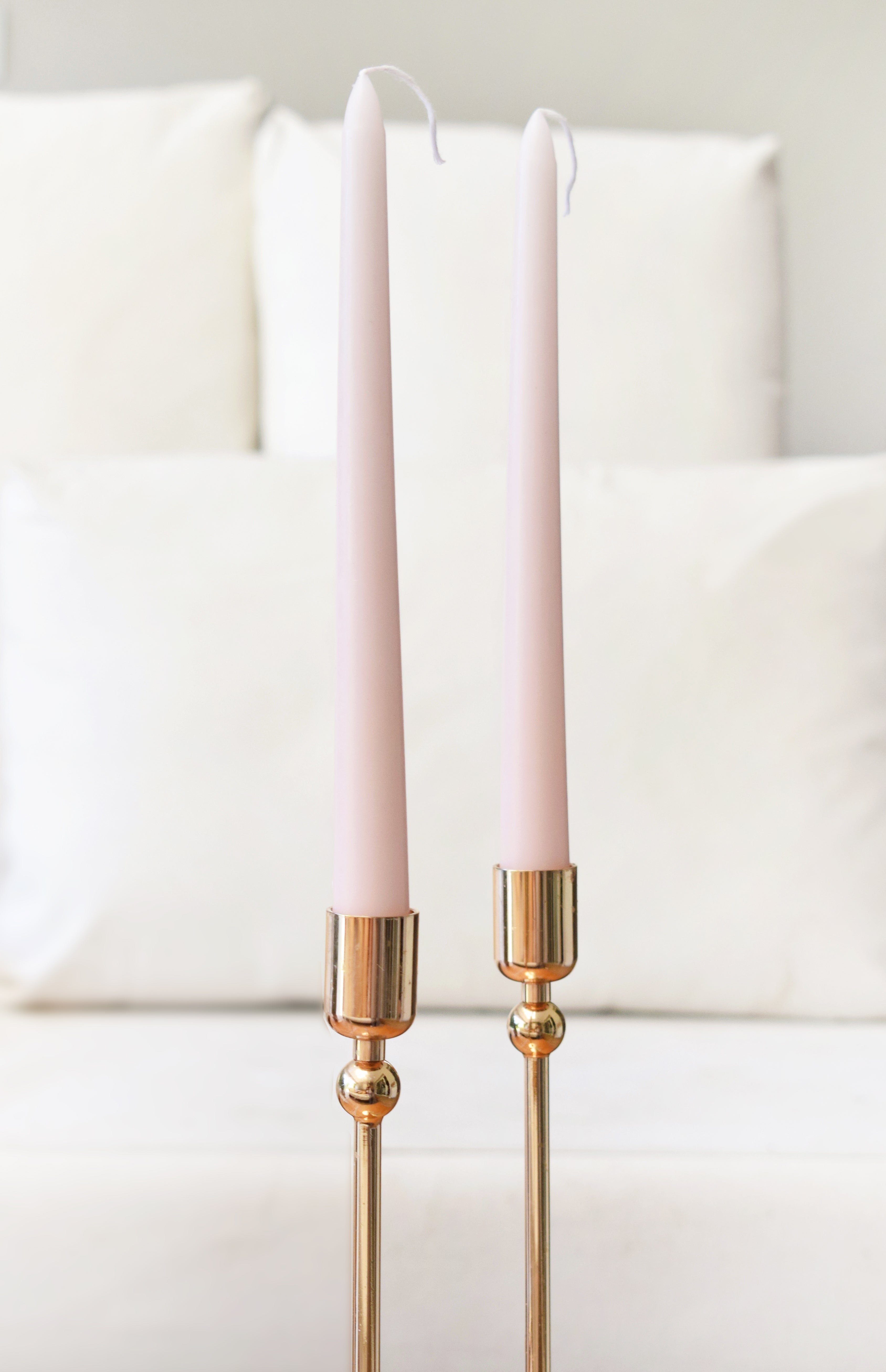 VELAS SET X 2 ROSA CLARO