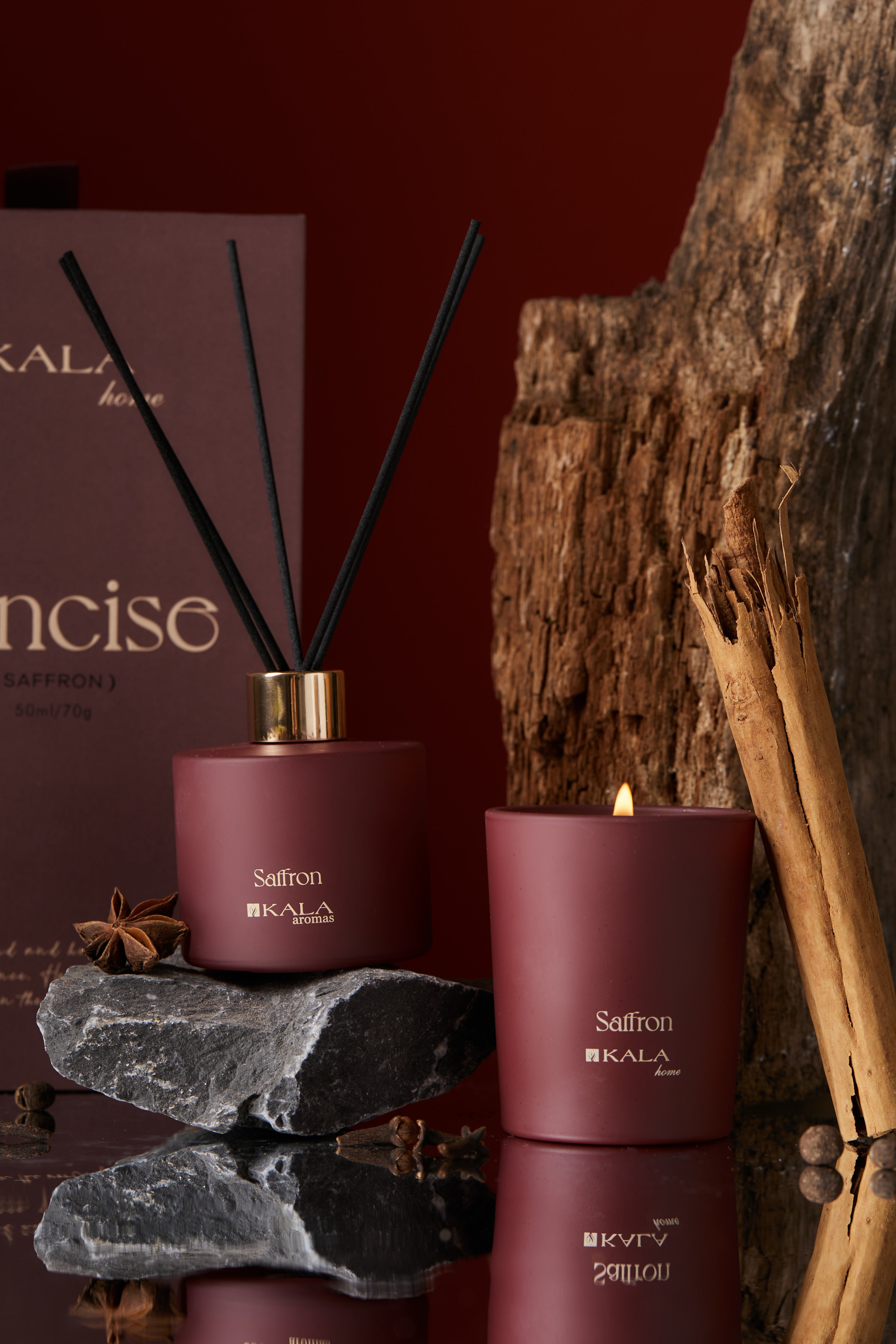 SET SAFFRON CON VELA Y DIFUSOR