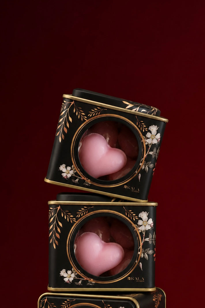 LATA EMPORIUM CON 10 JABONES CORAZON